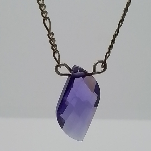Purple Cut Pendent Necklace - Picture 4 of 6